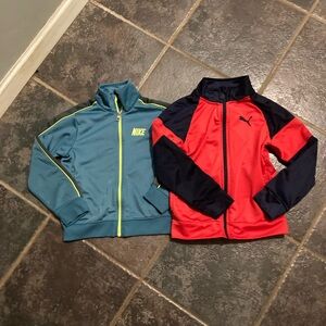 Nike and Puma Kids' Track Jackets Boys Size 5
